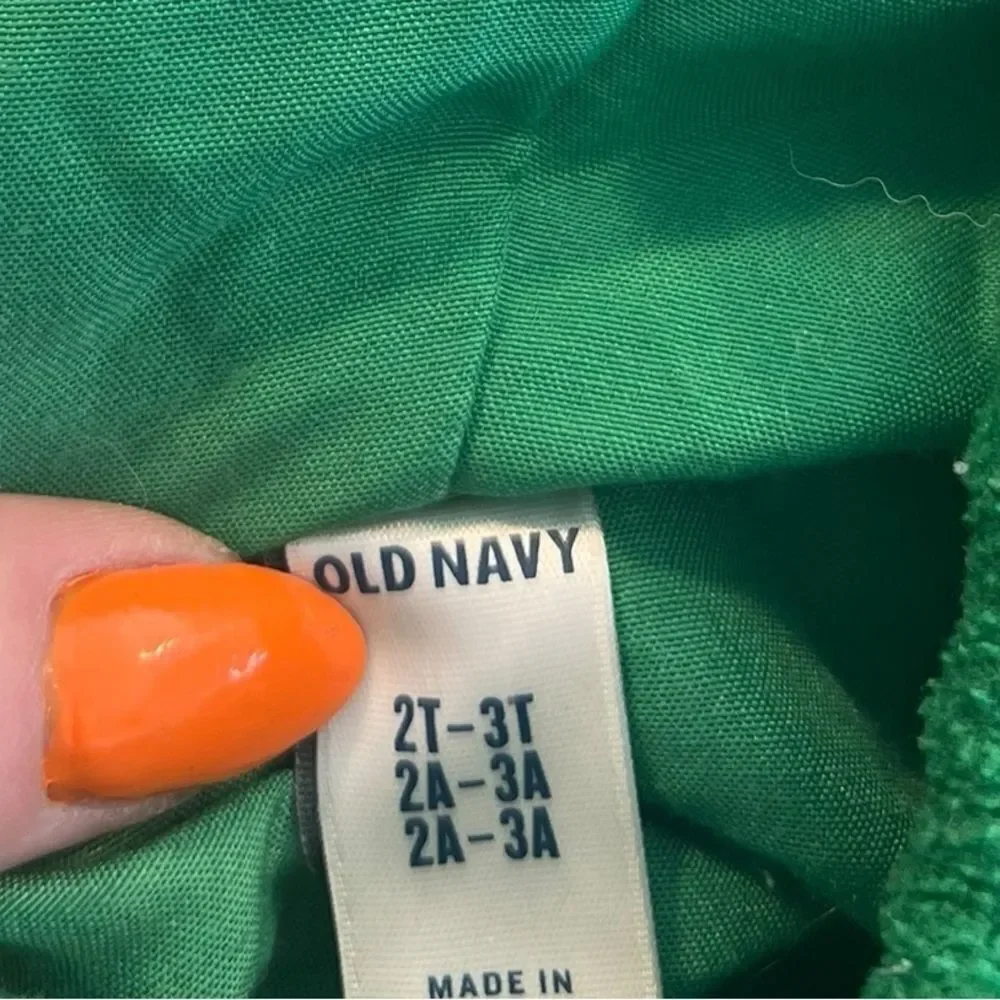 Old Navy Kids Green Dragon Dinosaur Costume One-Piece Hooded Jumpsuit Size 2T/3T